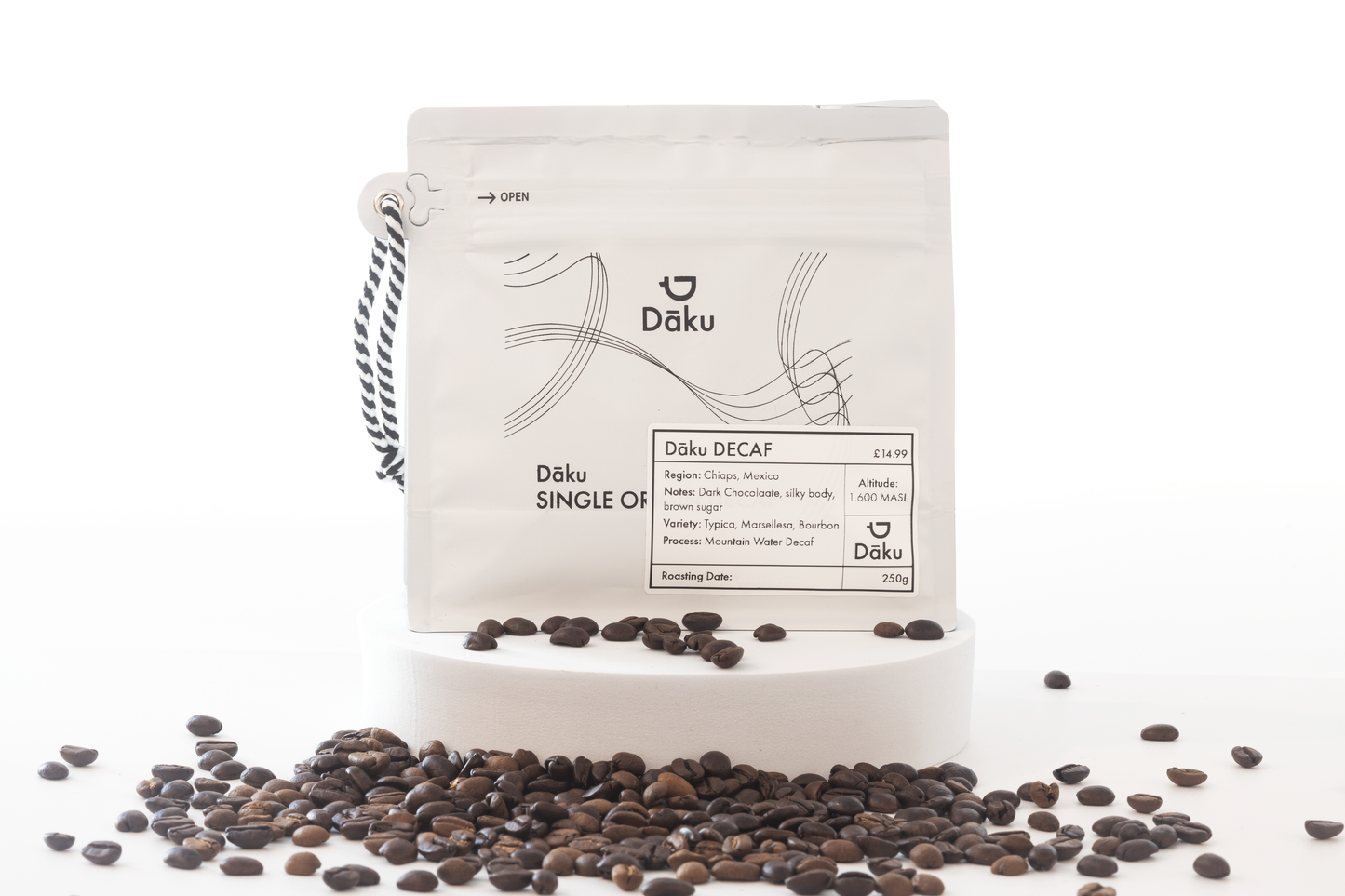 Dāku Decaf 250g coffee bag
