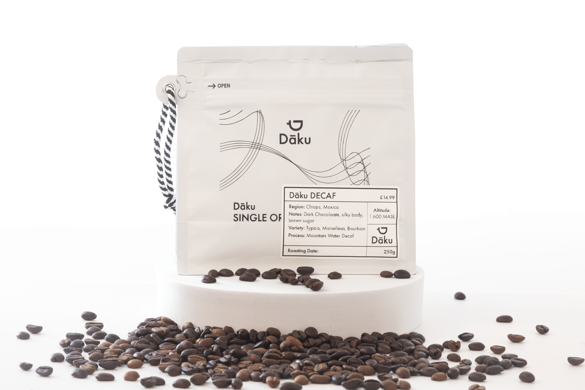 Dāku Decaf 250g coffee bag