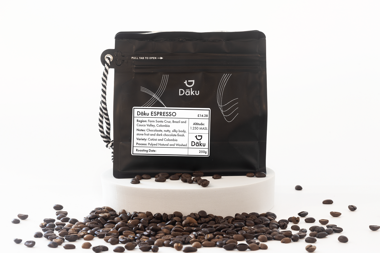 Dāku Espresso Blend 250g specialty coffee bag