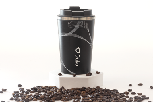 Dāku matte-black insulated thermal cup
