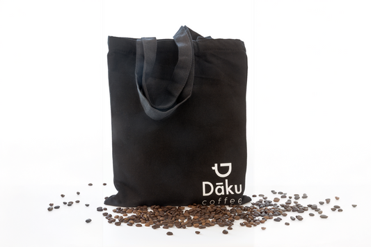 Dāku reusable cotton coffee tote bag